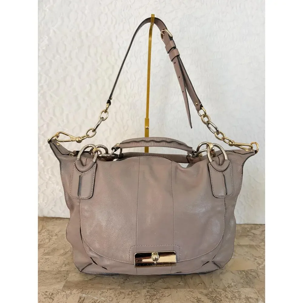 Coach Kristin taupe pinnacle Leather Hobo Crossbody Shoulder Bag Handbag 16823